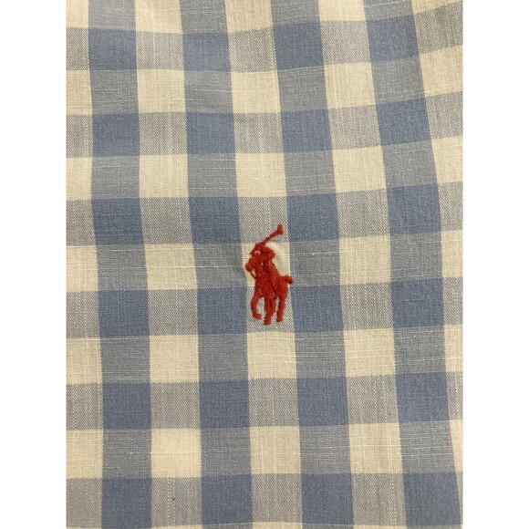 Polo Ralph Lauren Shirt Men’s XXL Blue Plaid Short Sleeve Button Up Casual Prepp - Picture 4 of 11